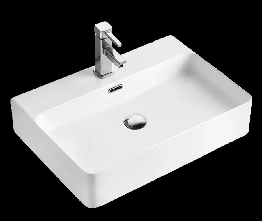 Lavabo 60 ALLIA en céramique blanc, avec et sans pieds