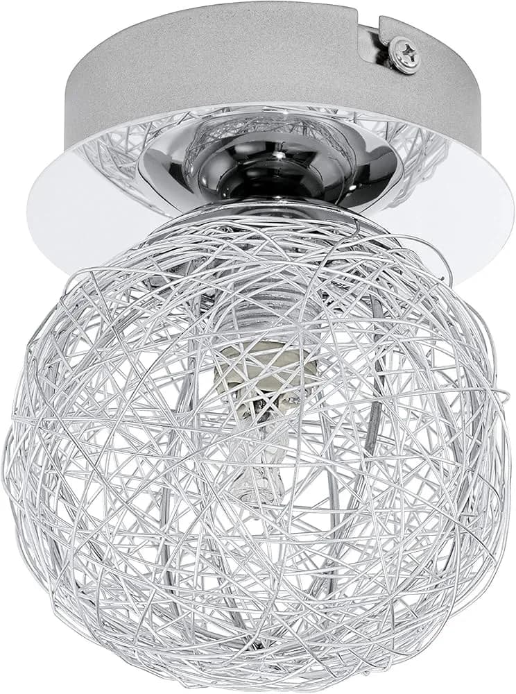 Lampe applique murale NORDLUX Eagle en acier chromé orientable, 1 boule, ampoule G9, IP20.