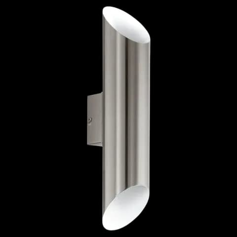 Lampe applique murale extérieur CASALUX en acier brossé étanche avec double faisceau de lumière LED.