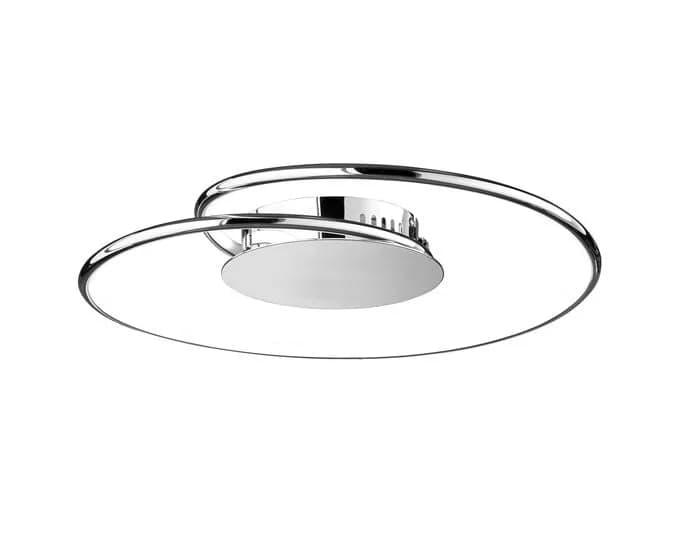 Lampe plafonnier WOFI LED, chrome, lumière jaune 3000k, durée de vie 20.000 heures