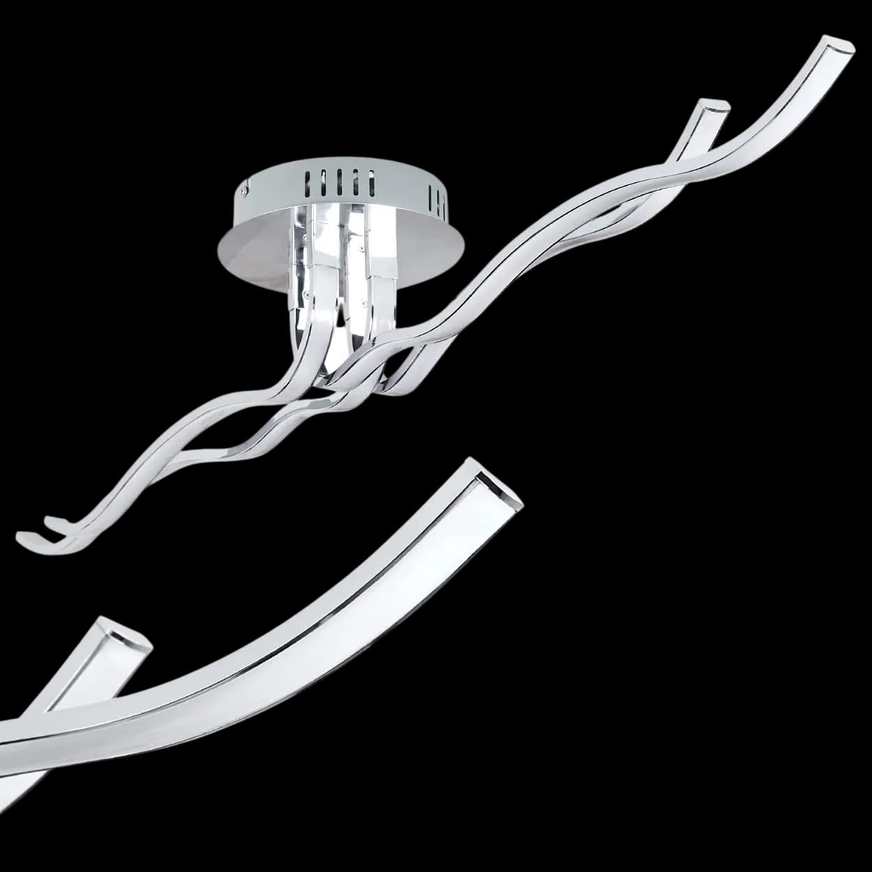Lampe plafonnier CASALUX LED, chrome, lumière 3000k, durée de vie 25.000 heures