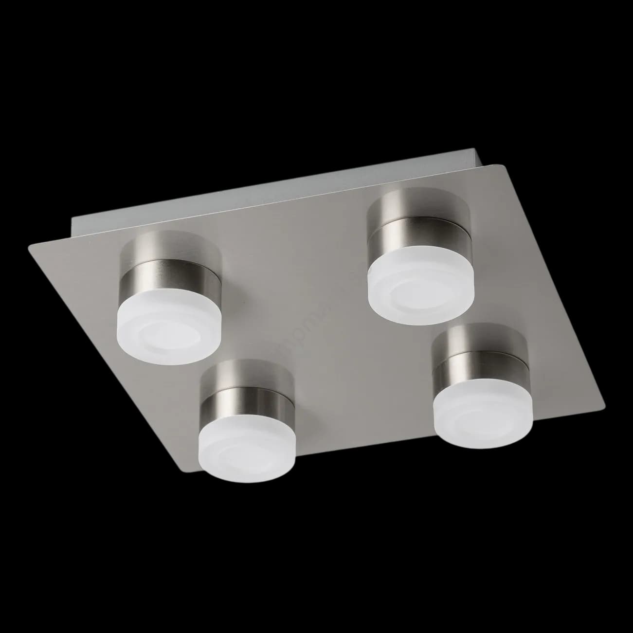 Lampe plafonnier CASALUX LED, chrome, 4 spots lumière 3000k, duréede vie 25.000 heures