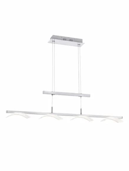 Lampe suspendue CASALUX LED, en métal chromé, lumière 3000k, durée de vie 25.000 heures