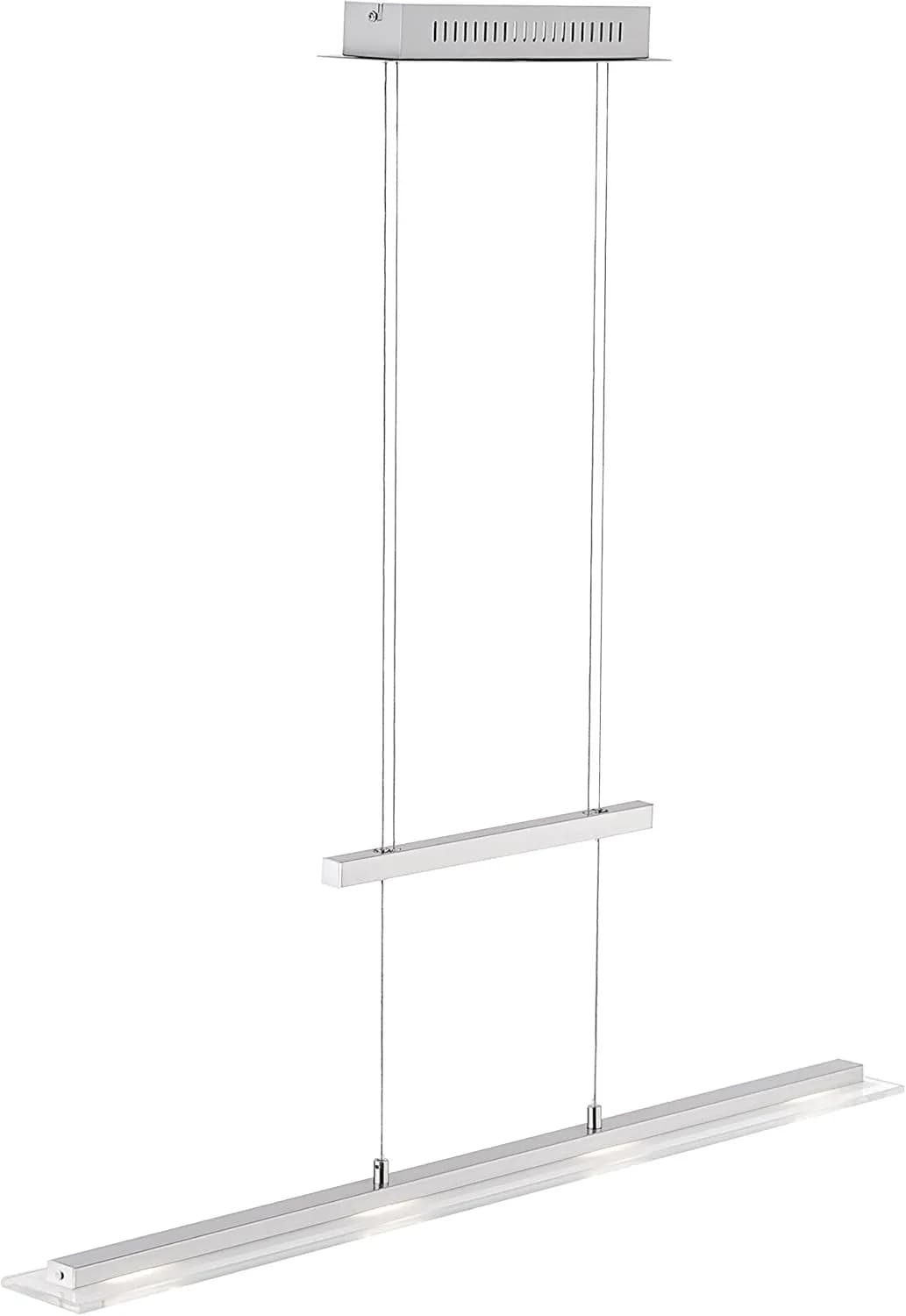 Lampe suspendue CASALUX LED, en métal chromé, lumière 3000k, durée de vie 25.000 heures