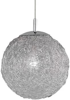 Lampe suspendue NORDLUX EAGLE grande boule, en métal chromé, ampoule E27