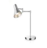 Lampe de table CASALUX, en métal chromé mat, ampoule E14