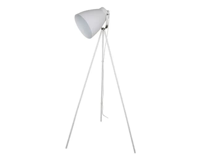 Lampe de table CASALUX 3 pieds, en métal blanc, ampoule E27