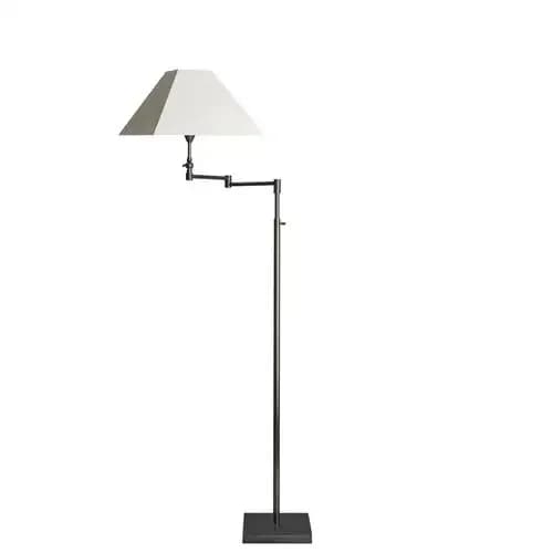 Lampadaire INSPIRE ARM, en métal chromé, ampoule E27