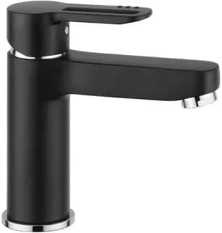 Mitigeur lavabo DIZANI ELSE, noir mat et chromé