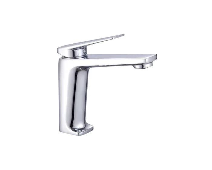 Mitigeur lavabo chromé design cubique tendance - AMANZI