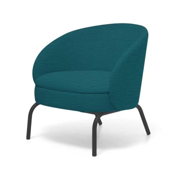 Fauteuil en tissu Bleu