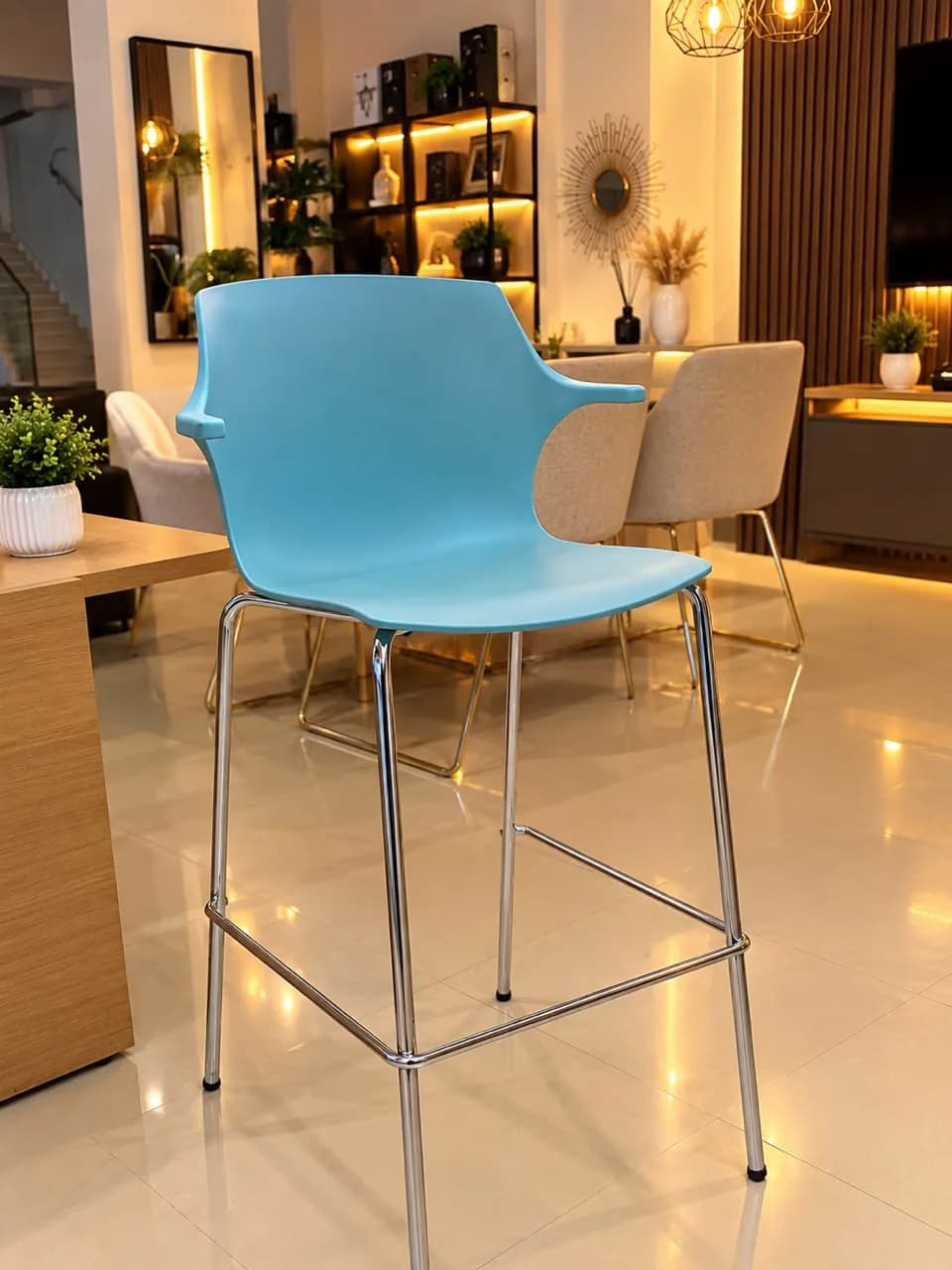 Chaise Bar Bleu